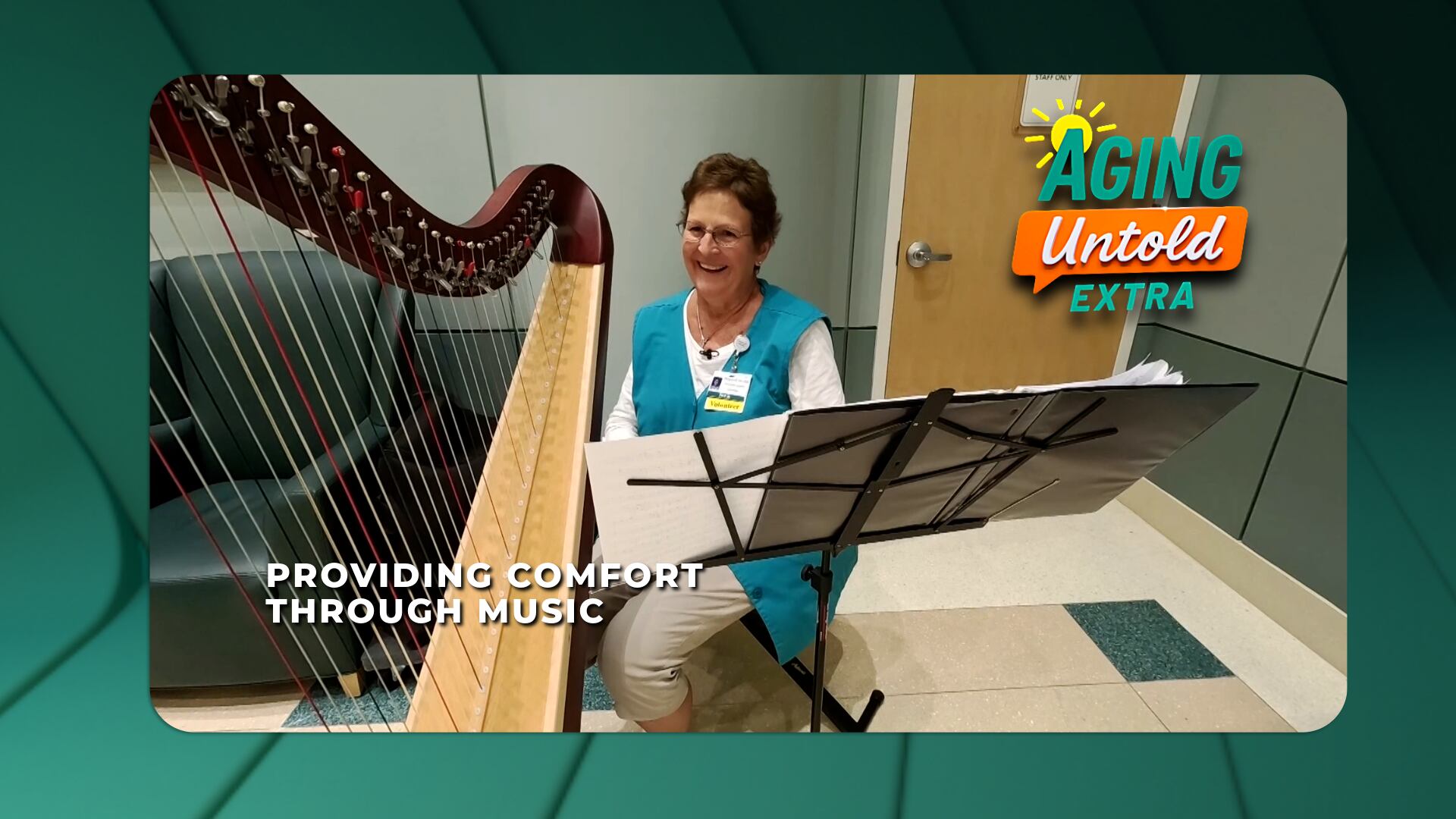 Volunteer Harpist Brings Comfort to McLeod Seacoast Hospital Waiting Room