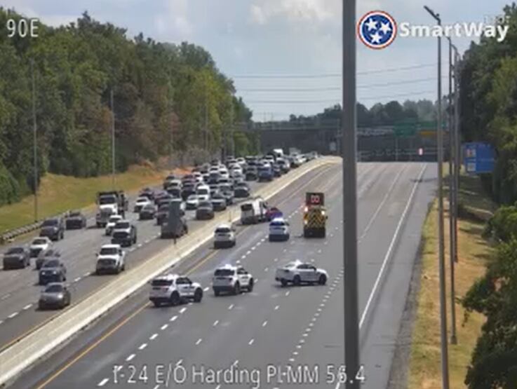 Eastbound I-24 Closed in Antioch Due to Multi-Vehicle Crash