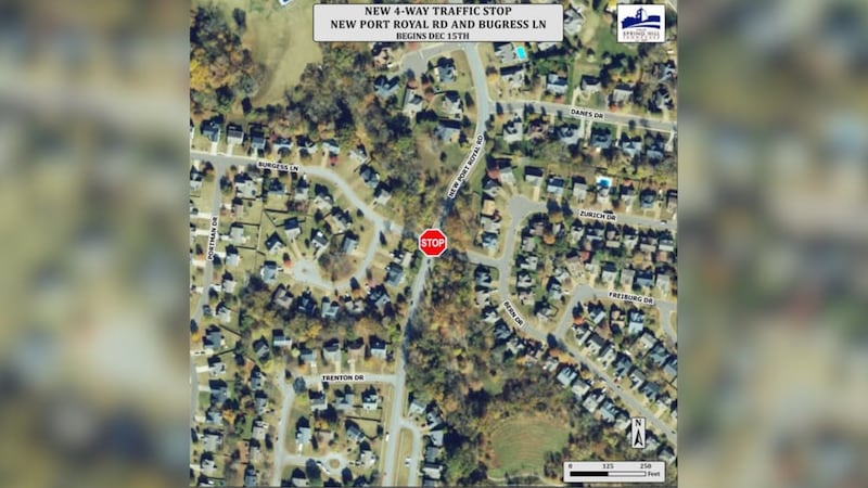 New four-way stop added to Spring Hill intersection