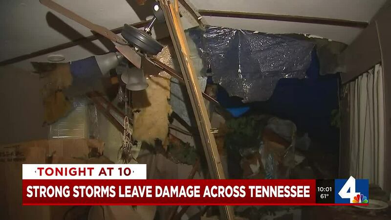 Strong storms leave damage across Tennessee