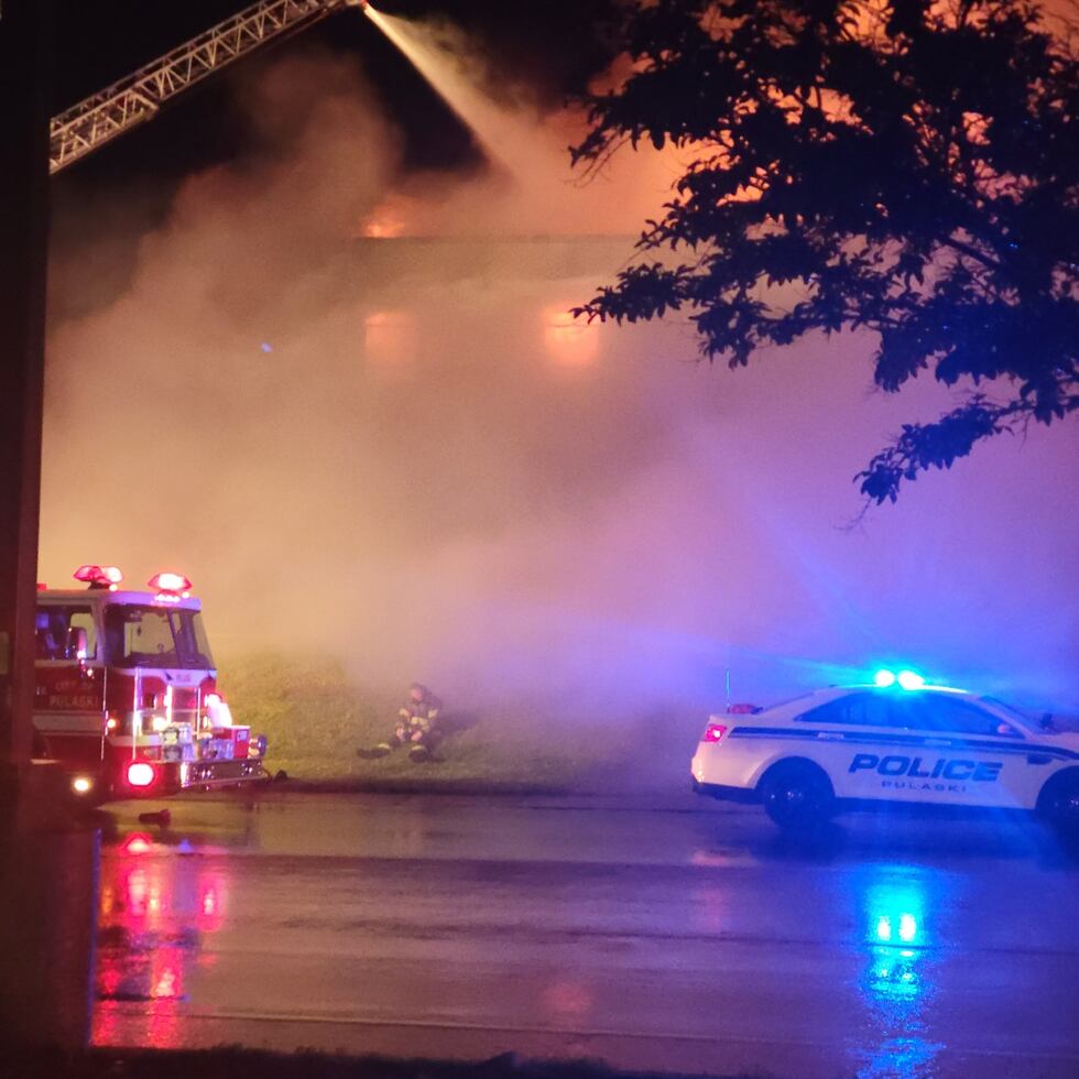 A Coca-Cola facility in Giles County, Tennessee caught fire Thursday night.
