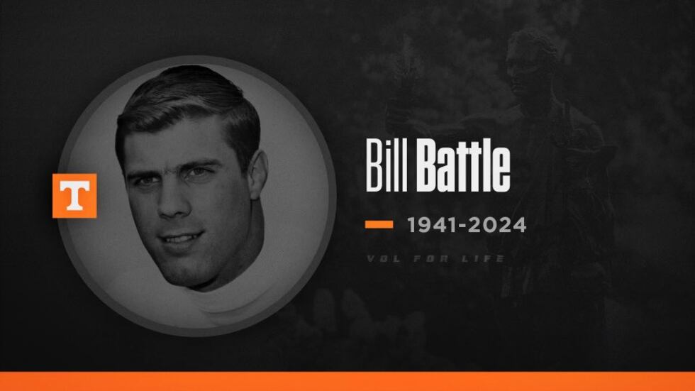Bill Battle, who coached Phillip Fulmer at UT, led the Volunteers for seven seasons from 1970-76.