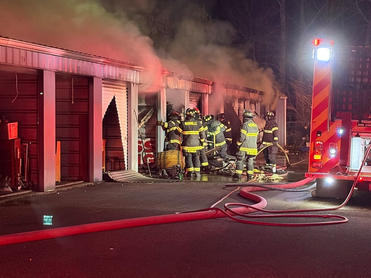 Unit Complex Fire Multiple units destroyed by fire at storage facility in Joelton