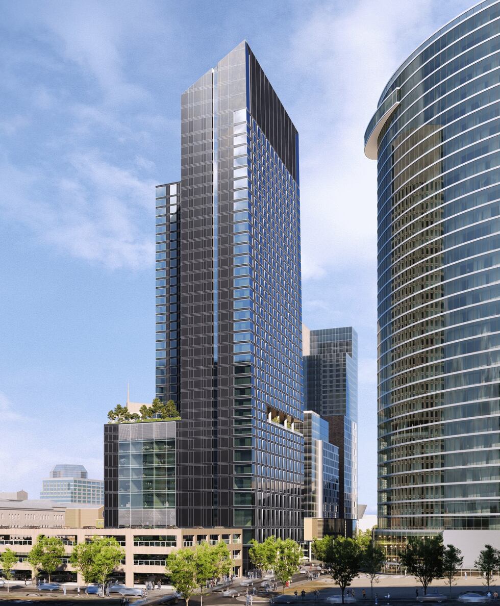 Rendering of proposed hotel in downtown Nashville.