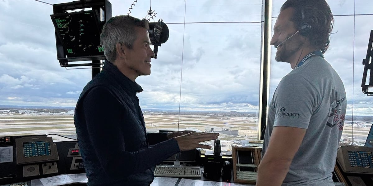 Transportation Sec. Sean Duffy visits BNA air traffic control tower