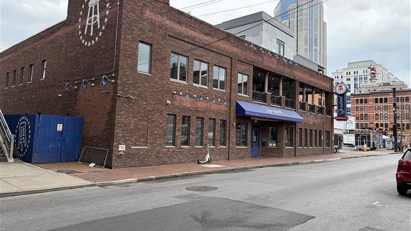 Barstool Nashville is located at 123 2nd Avenue South in downtown Nashville.