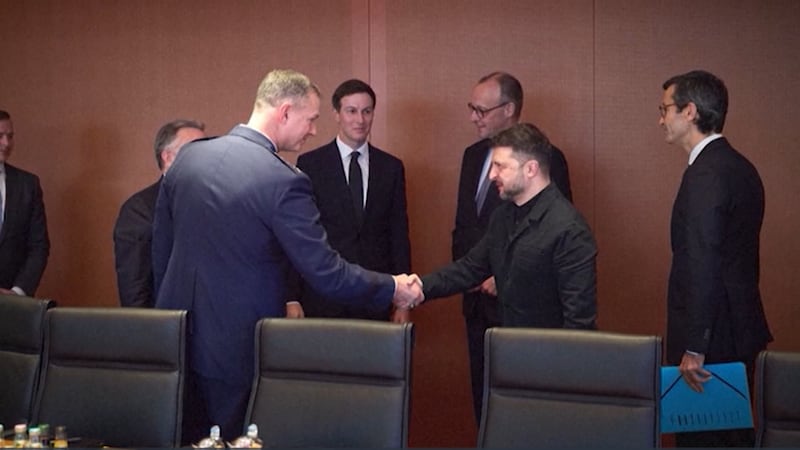 Talks between Ukraine and US delegations begin in Berlin.