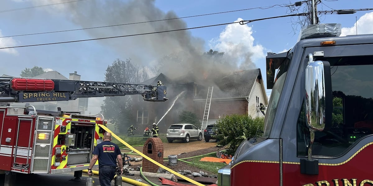 Spring Manor Rd Fire Two firefighters injured in Spring Hill house fire