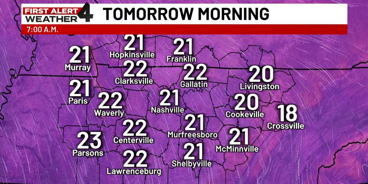 How Cold Tomorrow Hard freeze tonight and cold tomorrow
