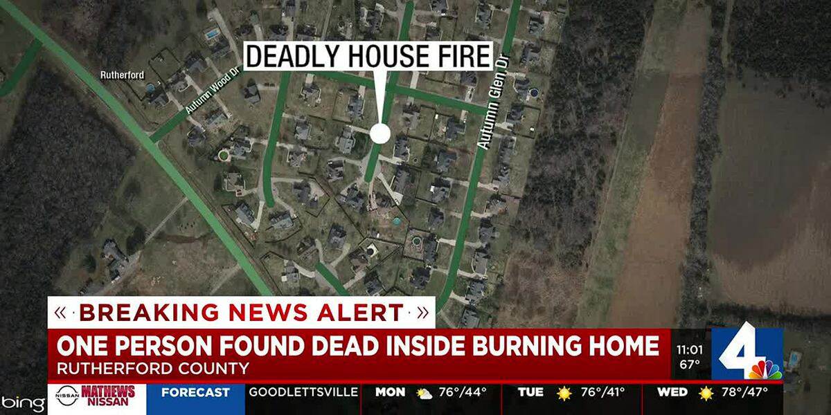 House fire kills one person in Rutherford Co.