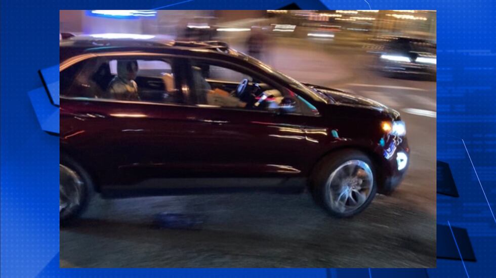 A witness said three people inside this car shot rubber bullets at the driver of a pedal...
