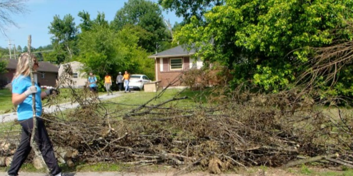 Titans volunteers help families still recovering from winter ice storm