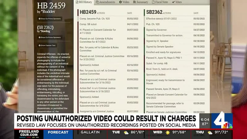 New law could result in criminal charging for illegal filming