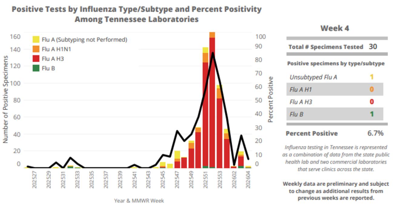 Yearly Flu Rates TN school district closes due to flu as state faces one of the highest ...