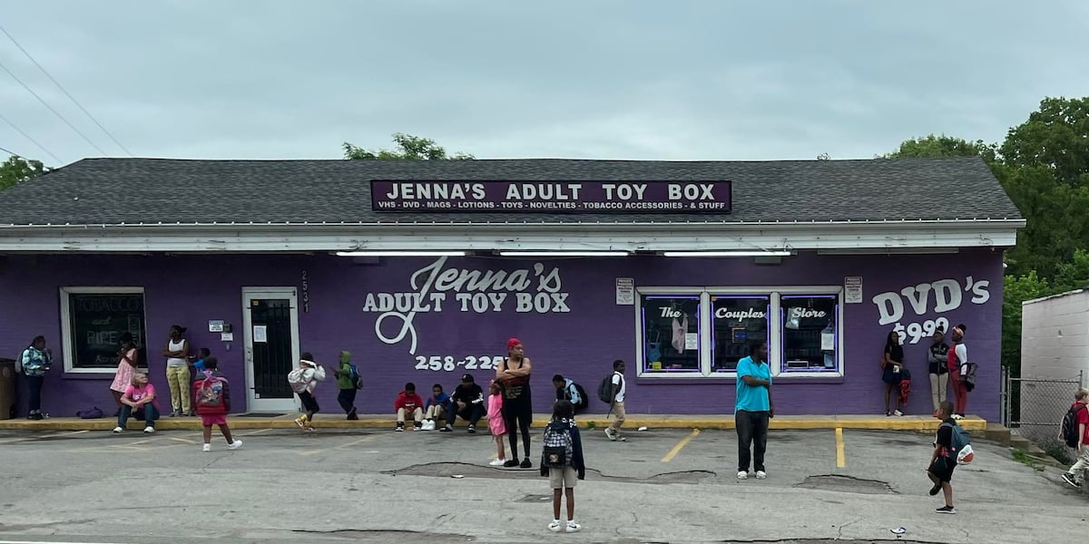 Some Nashville students wait for school bus at adult toy store Some Nashville students wait for school bus at adult toy store