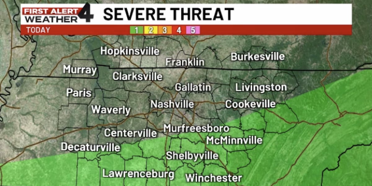 Some strong storms possible again Thursday afternoon