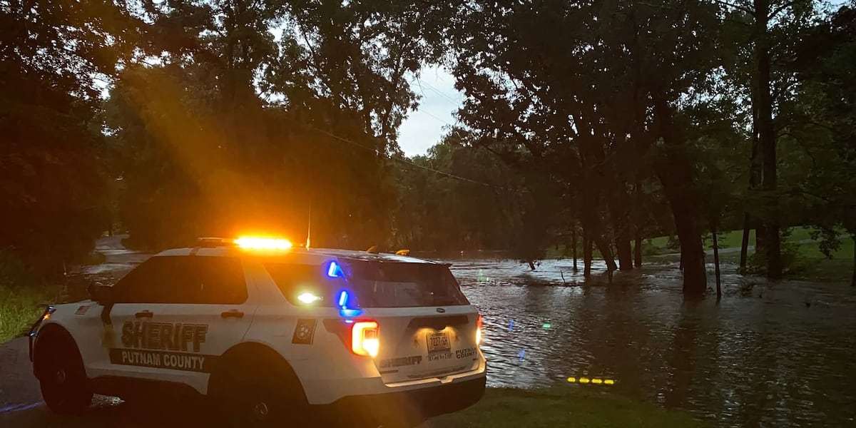 Multiple Putnam County roads impassable after rain brings flash flooding