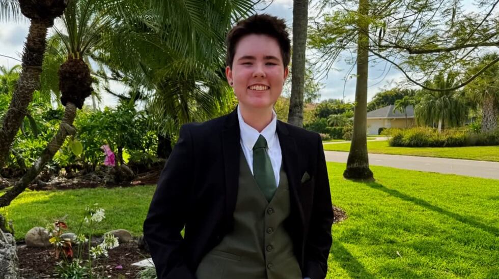 Sophie Savidge, a junior at Florida's Mason Classical Academy, says she was turned away from...