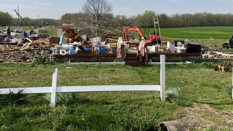 A woman was killed in the home that was destroyed.