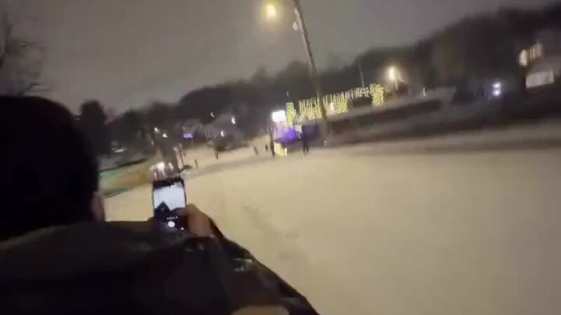 A group decided to enjoy the winter weather by sledding through East Nashville. Video by...