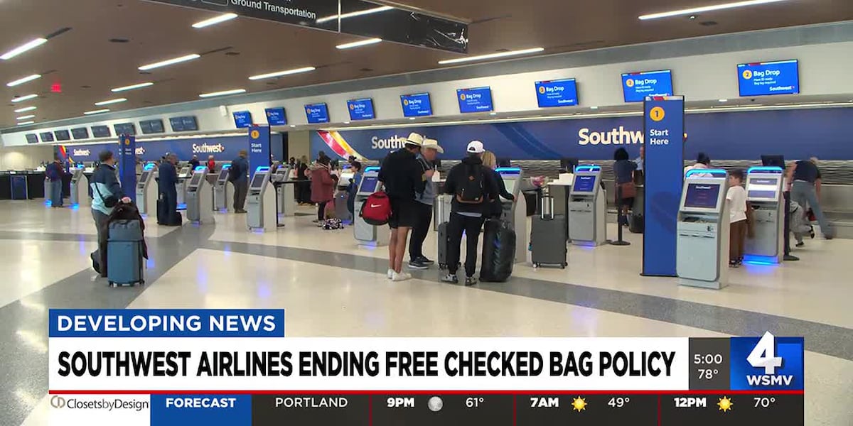 Southwest Airlines ending free checked bag policy