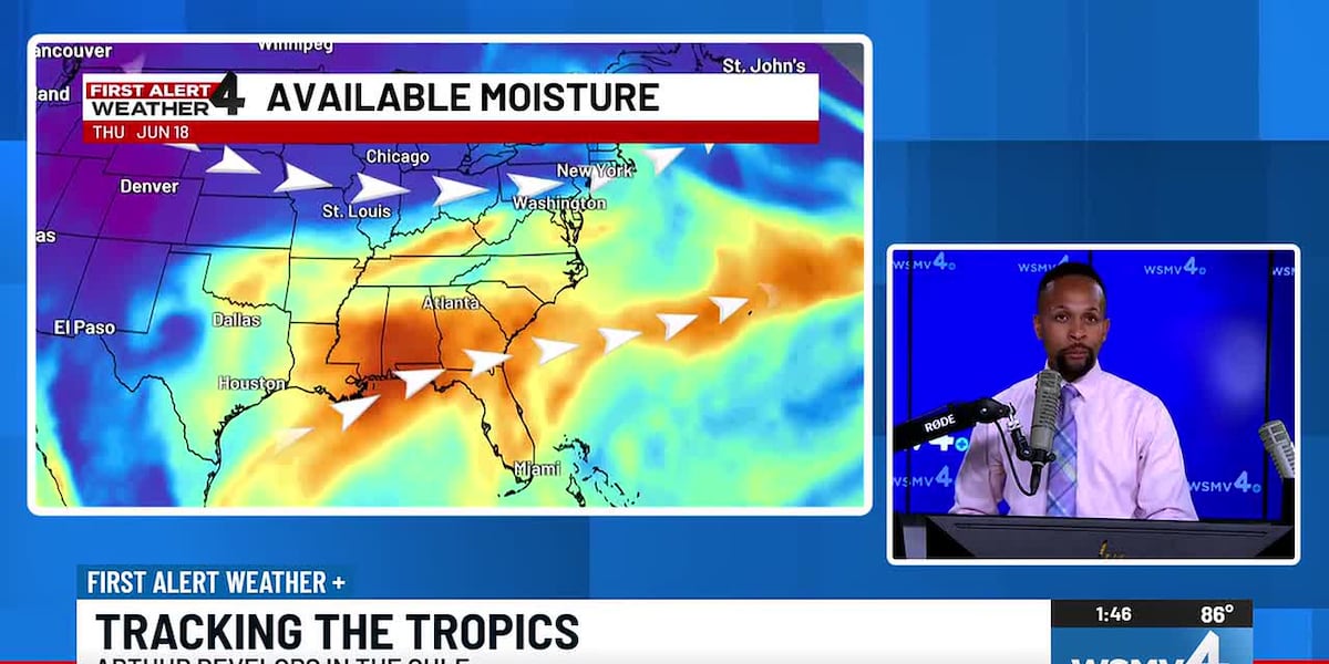 Arthur develops, rain chances return to Middle TN