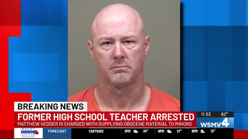 Matthew Vedder is accused of intentionally showing a student nude photos of himself on his...