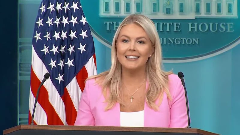 Leavitt held her first press conference since the end of April on Thursday.
