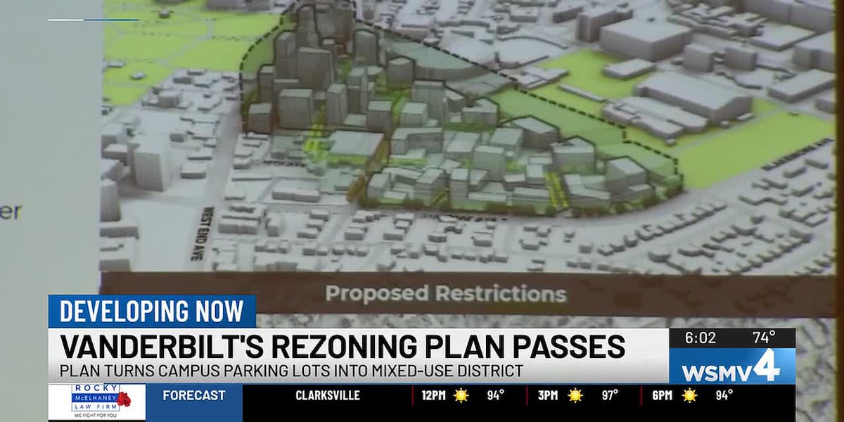 Vanderbilt University achieves rezoning approval to repurpose parking lots