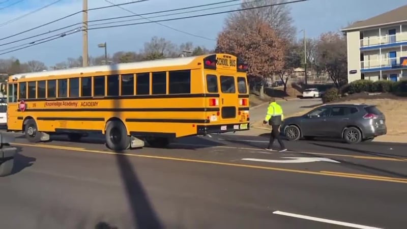 A school bus was involved in a crash on Bell Road on Friday morning.