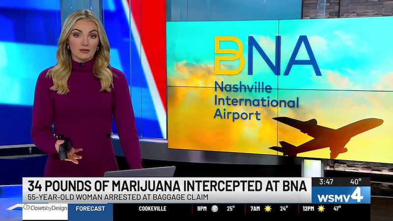 A large amount of illegal drugs from Northern California was confiscated at Nashville...
