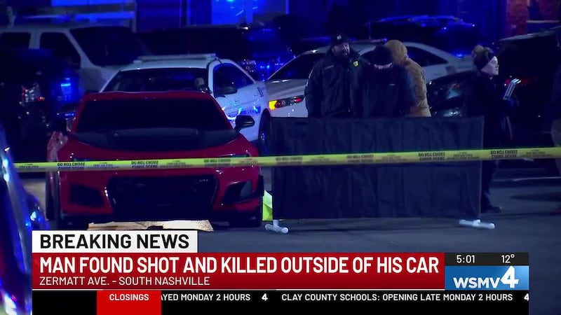 A man was found shot to death next to his vehicle in a parking lot off Zermatt Avenue.
