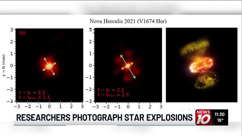 Both of the stars are thousands of light-years away, which means they went supernova thousands...