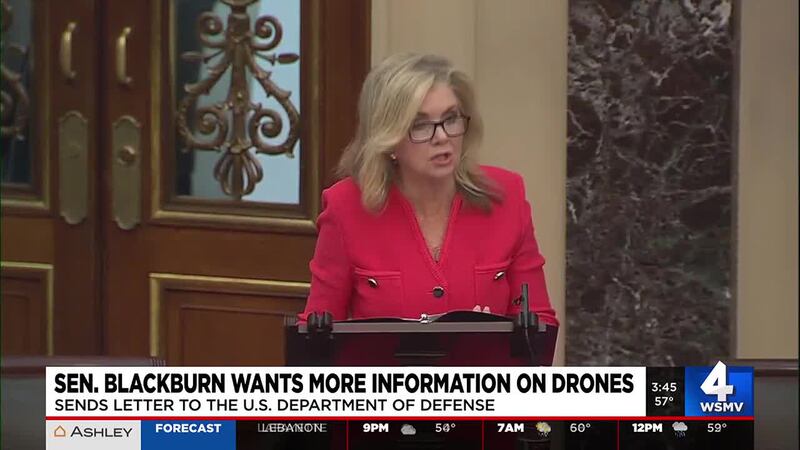 Sen. Marsha Blackburn is pushing for the protection of U.S. airspace in a letter to the...