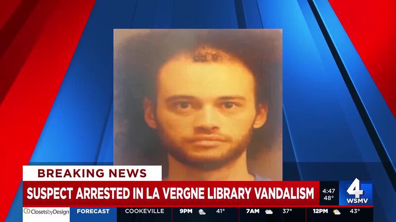 The man reportedly broke into the library just before 9 p.m. and walked around inside until 2...